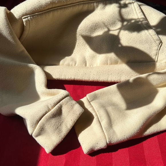 You are enough beige hooded sweater xs oversized baggy fall streetwear - Picture 4 of 7